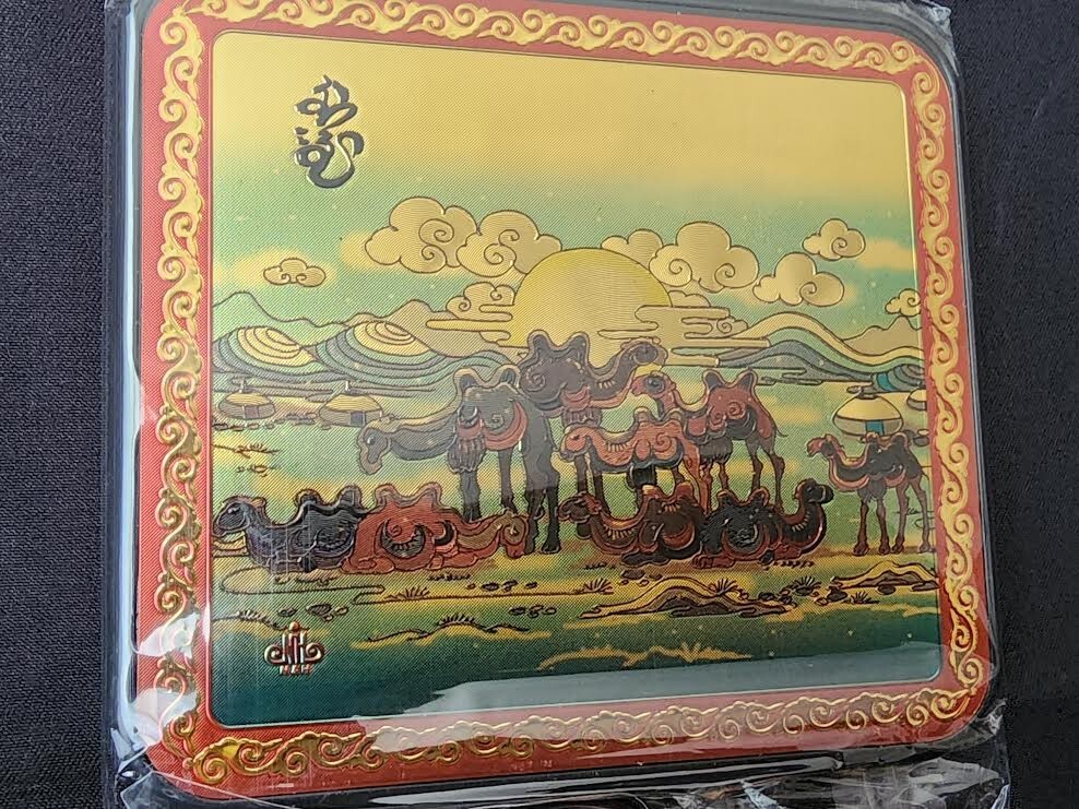 Traditional Mongolian felt drink coasters  