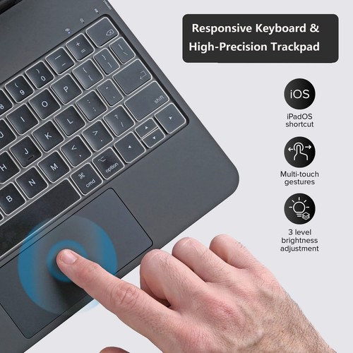 InUnion Magic Keyboard Case for iPad Pro 11& Air 11 Inch M2 2024 and 10.9" - Picture 5 of 6