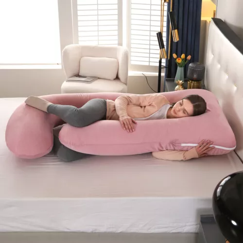 Pregnancy Pillow Full Body Maternity Women U/J-Shape Side Sleeper Support Pillow - Picture 124 of 129