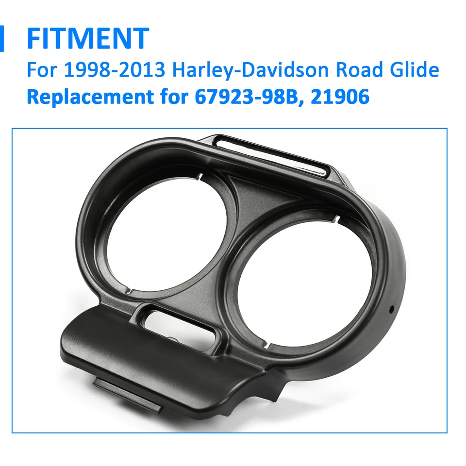 Carenado de carcasa de góndola con cubierta de calibre para Harley Road Glide EFI FLTRI 1998-2013 Foto 2 de 4