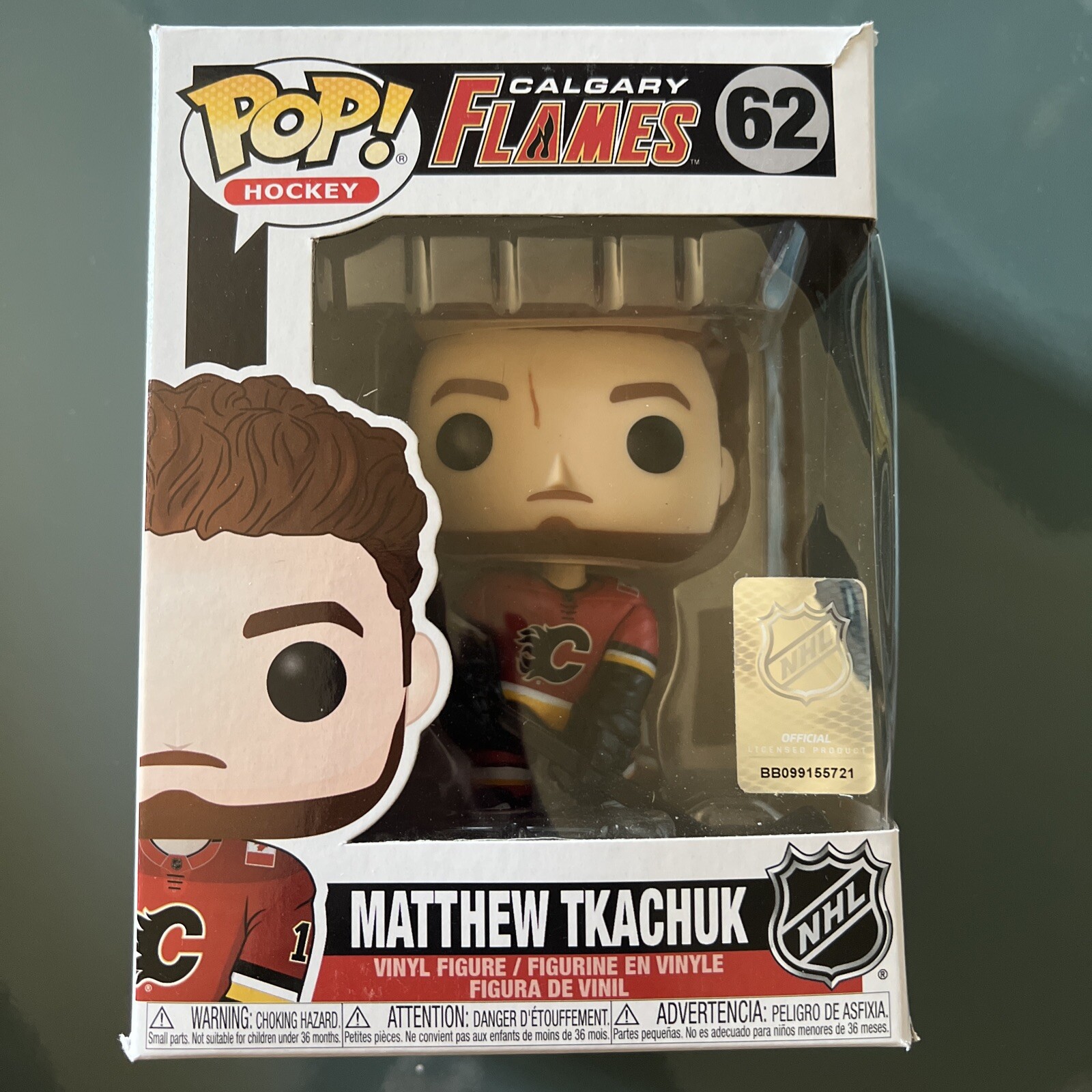 Hockey: Flames Matthew Tkachuk #62 Funko Pop! Figura De Vinilo