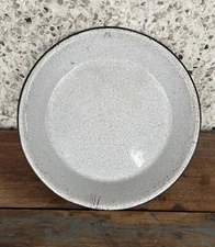 Vtg Splatter Graniteware Enamelware Deep Dish Pie Pan 10” Diameter 1.5” Deep