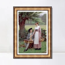 Framed Canvas Art Giclee Print The Lord of Burleigh by Edmund Blair Leighton
