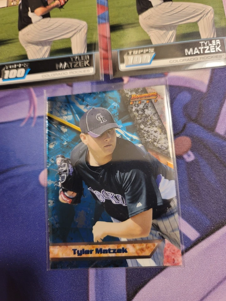 Lot 3 2011 Bowman TYLER MATZEK Rookie Card Best Chrome #BBP23 Topps 100 #TP78 RC - Image 4 of 4
