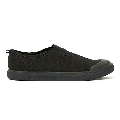 George ASDA Black Elasticated School Plimsolls Pumps Rubber Toe Size 13 UK  / 32 | eBay