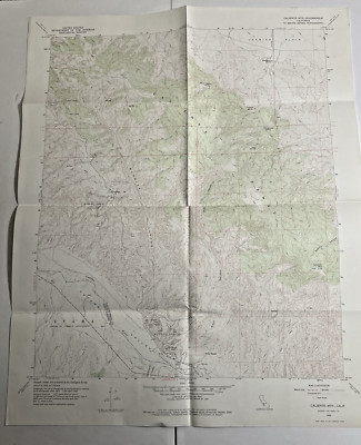 Vintage 1959 Topographic Topo Map Caliente Mountain CA US Geological Survey