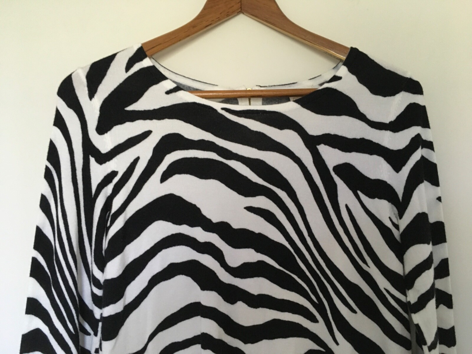 Chico's Zebra Pattern Zip Back Mindy Pullover Swe… - image 3