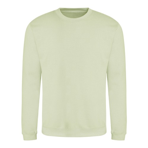 Mens Plain Sweatshirt Crew Neck Jumper Top Sweater Casual Sweat Top Ladies AWDis - Picture 31 of 43