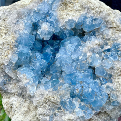 21.87LB Top natural blue crystal cave quartz crystal cave mineral specimens - Imagen 5 de 15