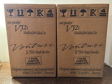 2x Vintage Bic B.i.c. America Venturi V-52 Bookshelf Speakers Black New In Box