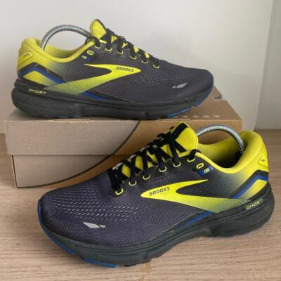 Brooks Ghost 15 Black/Yellow Men Running Sneakers- SZ 10 | eBay