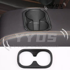 For Honda HRV HR-V 2023-25 Carbon Fiber Rear Seat Water Cup Holder Cover Trim 1X
