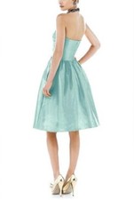 ALFRED SUNG Kayleigh Women's Plus Size 16 Coastal Aqua Strapless Pockets Dress