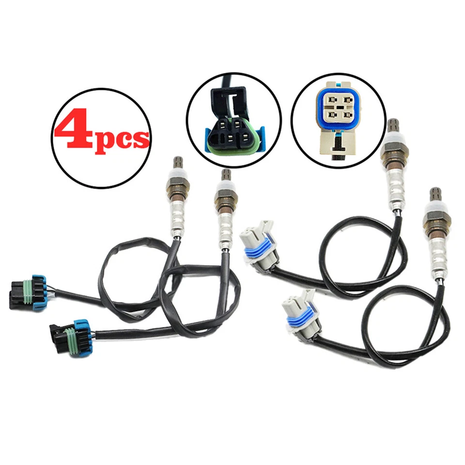 Sensor de oxígeno ascendente+abajo 4 piezas para Hummer H2 2003-06 6,0 L y GMC Yukon XL1500 6,0 L V8 Foto 2 de 4
