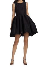 Carolina Herrera Black Bubble Fit & Flare Minidress Size 8