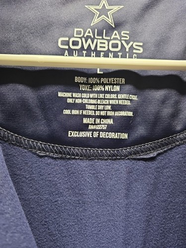 NFL Team Apparel Dallas Cowboy Blue Men's Jacket US Size L (74)(M) - Picture 8 of 8