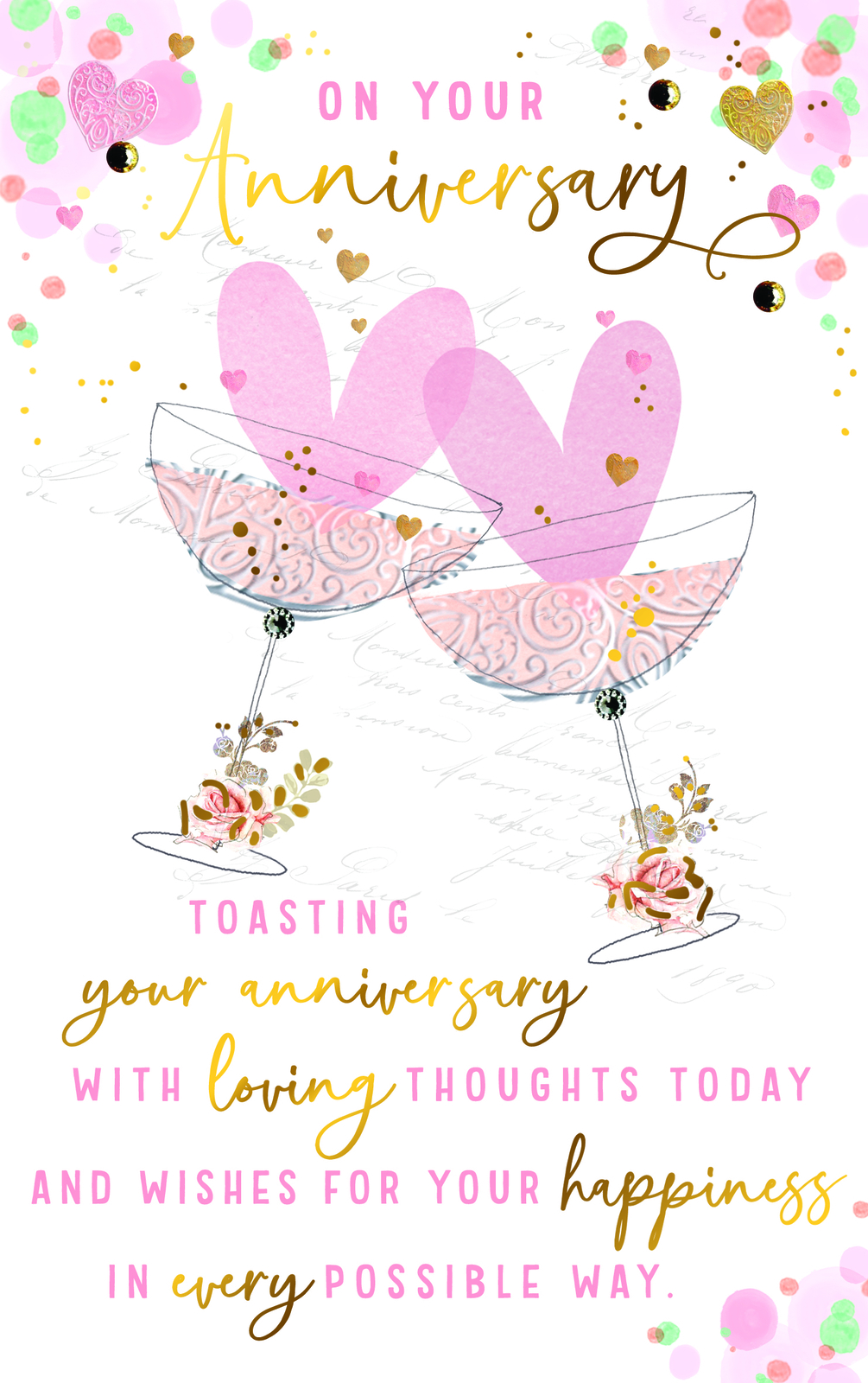 On Your Anniversary Embellished Anniversary Greeting Card Words To Cherish Cards