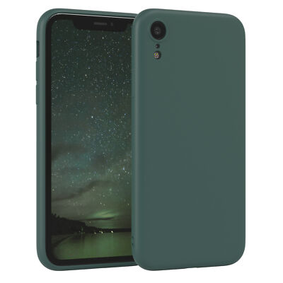 Für Apple iPhone XR Handyhülle Silikon Back Cover Schutz Soft Case Handy Grün