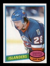 1980-81 TOPPS HOCKEY #156 ANDERS KALLUR NEW YORK ISLANDERS
