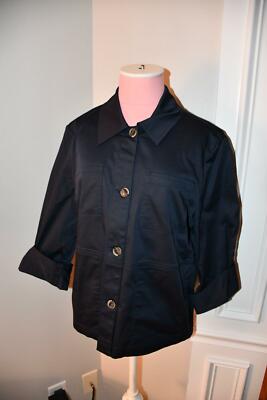 Preston & York Dallas Stretch Button Down Jacket in Navy Size: 6 #40370JK0521A N