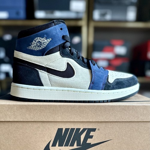 Größe 5,5 - Air Jordan 1 (W) Zoom Air Comfort 2 - Muslin/Black/Blackened-Blue - Bild 1 von 5