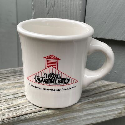 1 - 3.5'' D IOWA MACHINE SHED Restaurant Diner Buffalo Coffee Cup Vintage