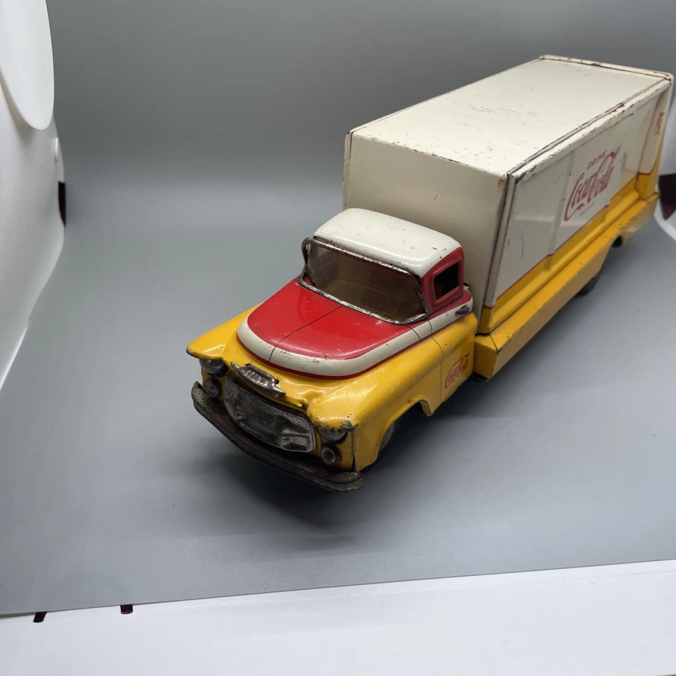 1960's Allen Haddock Co. tin toy Coca-Cola route truck Made in Japan Vintage - Image 2 of 4