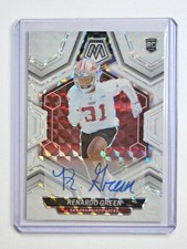 Renardo Green 49ers 2024 Panini Mosaic White Prizm RC Auto ✍️