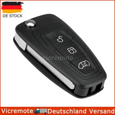 3 Tasten Klapp Schlüssel Gehäuse Rohling für Ford Transit Connect Tourneo Custom
