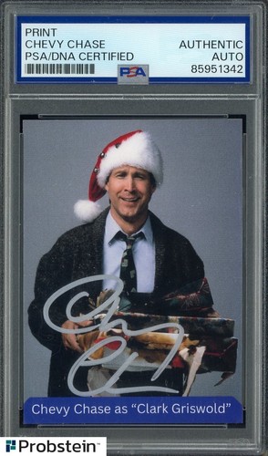 Chevy Chase Signed Christmas Vacation Card Clark Griswold PSA/DNA AUTO