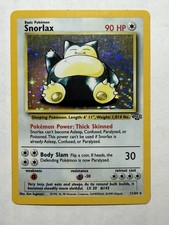 Pokémon TCG Snorlax Holo Card Jungle Set, Raro Illimitato, Carta 11/64 LP