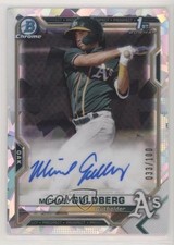 2021 Bowman Chrome Prospect Atomic Refractor 33/100 Michael Guldberg Auto 4l3