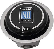 Nardi Steering Wheel Horn Button - Classic - Chrome Housing With Black Cap Nard