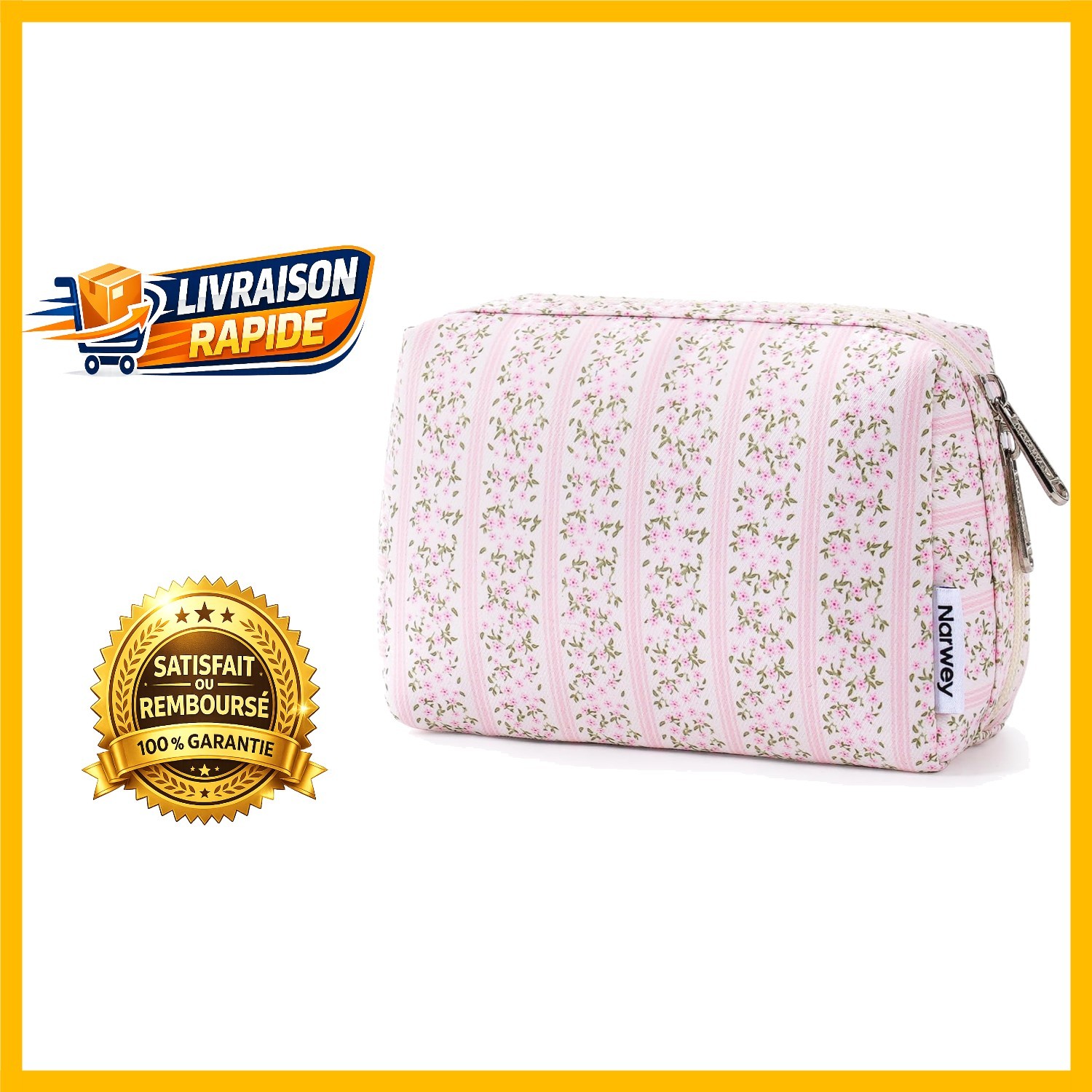 Pochette cosmétique de voyage imperméable 17cm idéale pour le sac de sport