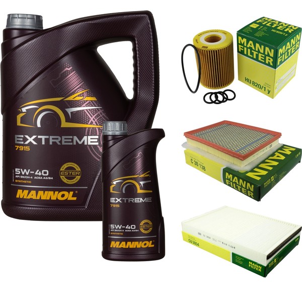 Mann Inspektionspaket 6L Mannol Extreme 5W-40 FüR Opel Astra H Caravan 1.7 Cdti-image
