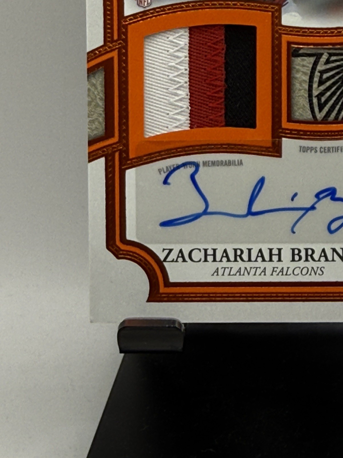 Topps 2026 Flagship Zachariah Branch Falcons ARP-ZB RC Patch Auto 12/25 view 4