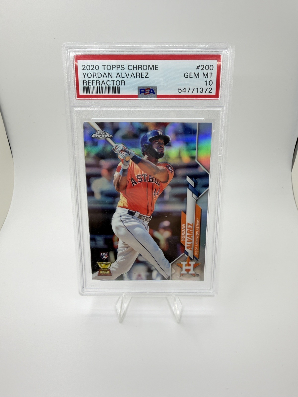 2020 Topps Chrome Yordan Alvarez Refractor Rookie RC #200 PSA 10 Astros