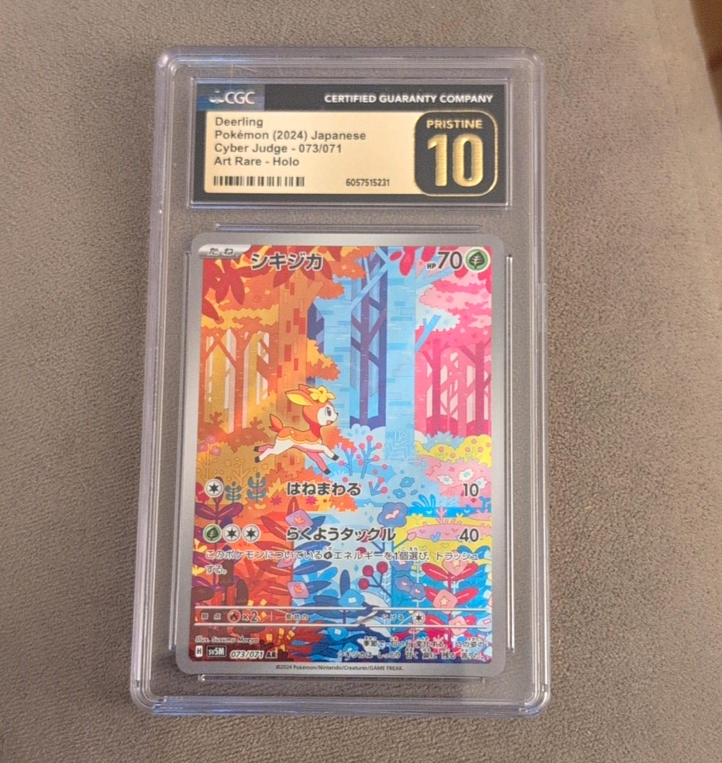 CGC Pristine 10 Deerling 073/071 SV5m Cyber Judge Art Rare Holo JP 2024