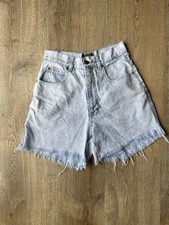 Vintage Forenza High Waisted Denim Shorts 90s Y2K Retro Cutoff Frayed Hem Sz 6