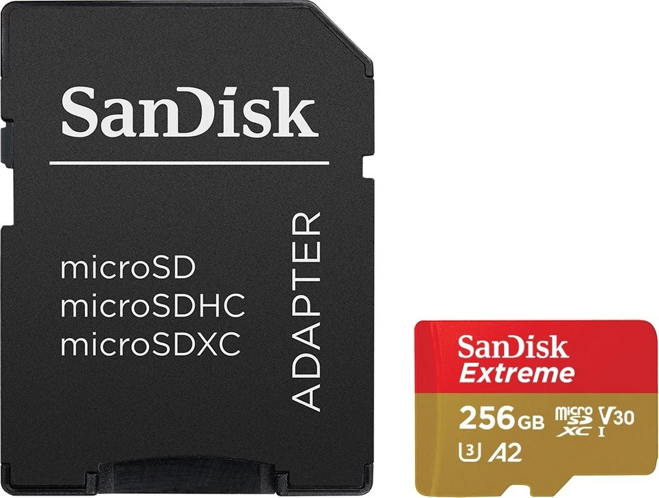 256GB Extreme microSDXC card +SD adapter, microSD card for smartphones, - Image 3 of 4