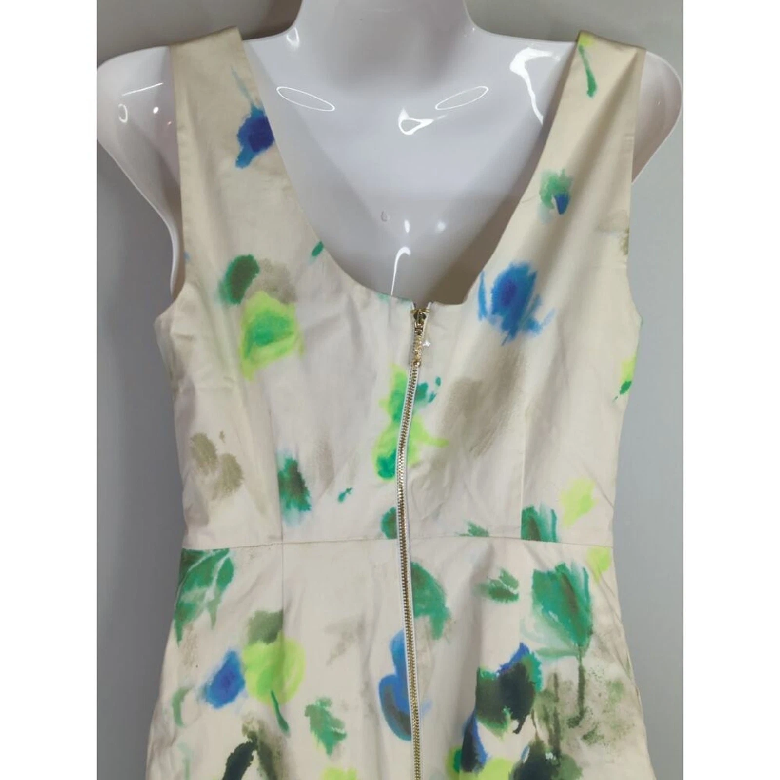 Abito donna Kate Spade New York Jillian crema naturale coagulato acquerello taglia 2