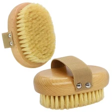 Soft Bristle Pet Brush - Natural Bristle Palm Brush for Short Haired Cats and Do