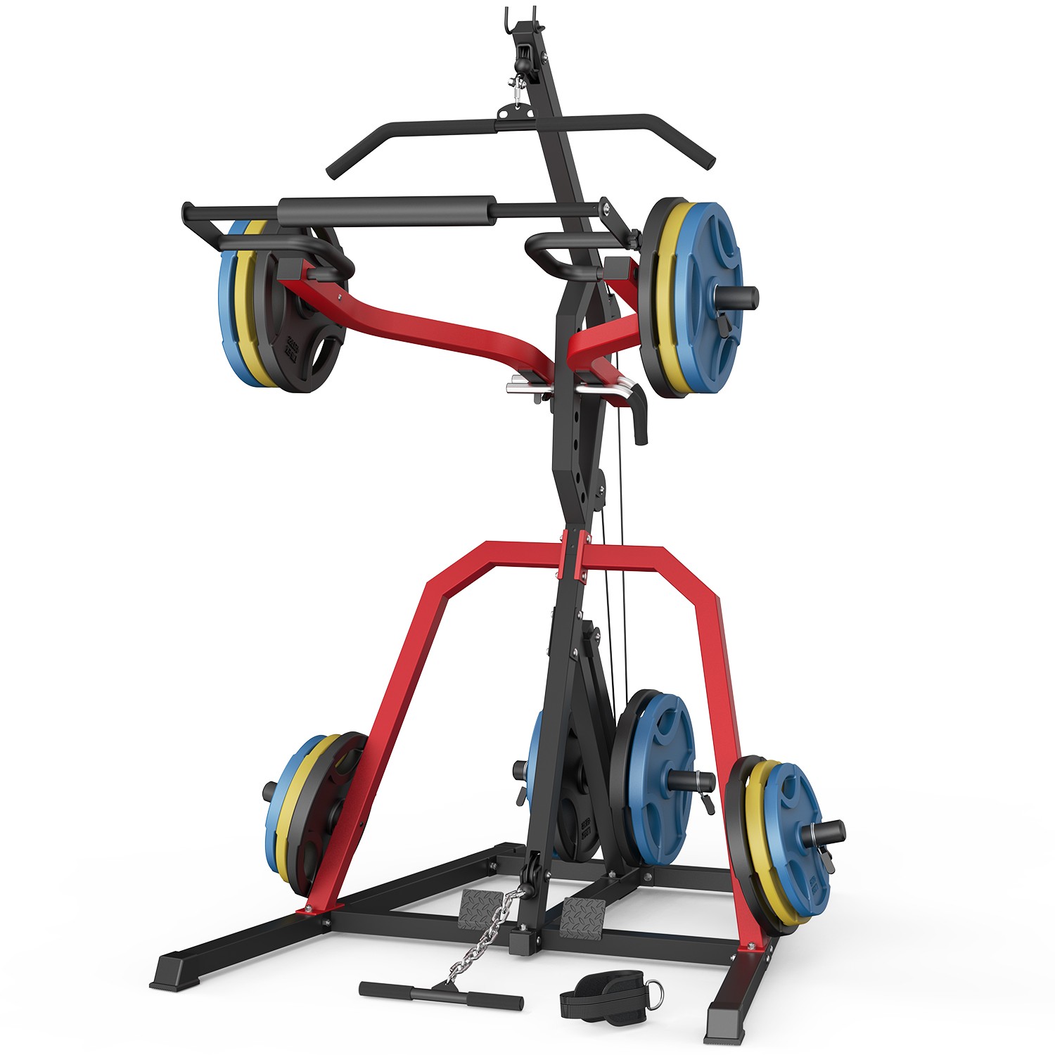 Leverage Gym Power Rack Squat Rack Lever Gym with LAT Low Row Home Gym System