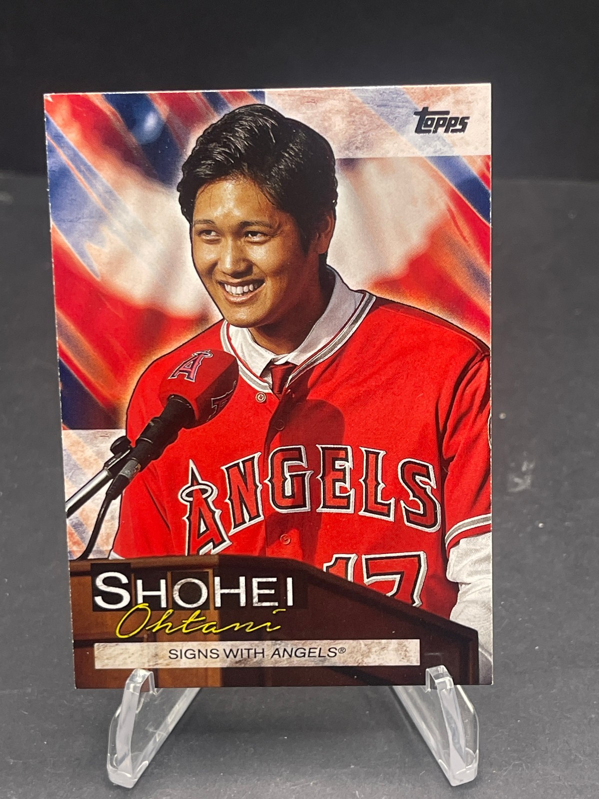 2019 TOPPS UPDATE SHOHEI OHTANI PLAYER HIGHLIGHTS #SO-3 SIGNS WITH ANGELS