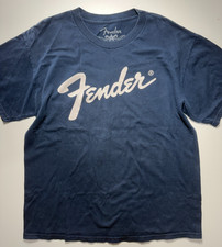 Mens Fender Faded Vintage Shirt Dark Blue Siz...