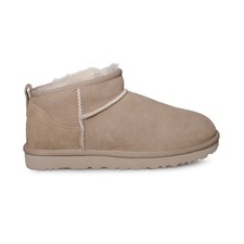 UGG CLASSIC ULTRA MINI SAND SUEDE FUR COMFORT WOMEN'S BOOTS SIZE US 10/UK 8 NEW