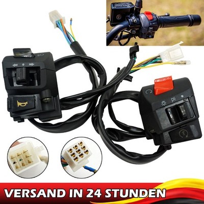 Motorrad Lenker Horn Blinker Licht Scheinwerfer Hupe Steuer Schalter 7/8'' 22mm