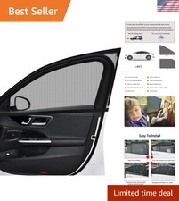 Breathable 4-pcs Car Window Sun Shades - Privacy Sun Protection For Vehicles