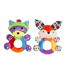  Teething Rattle Toys, Infant Girl Boy Learning Toy Newborn Soft Handbell Grab 