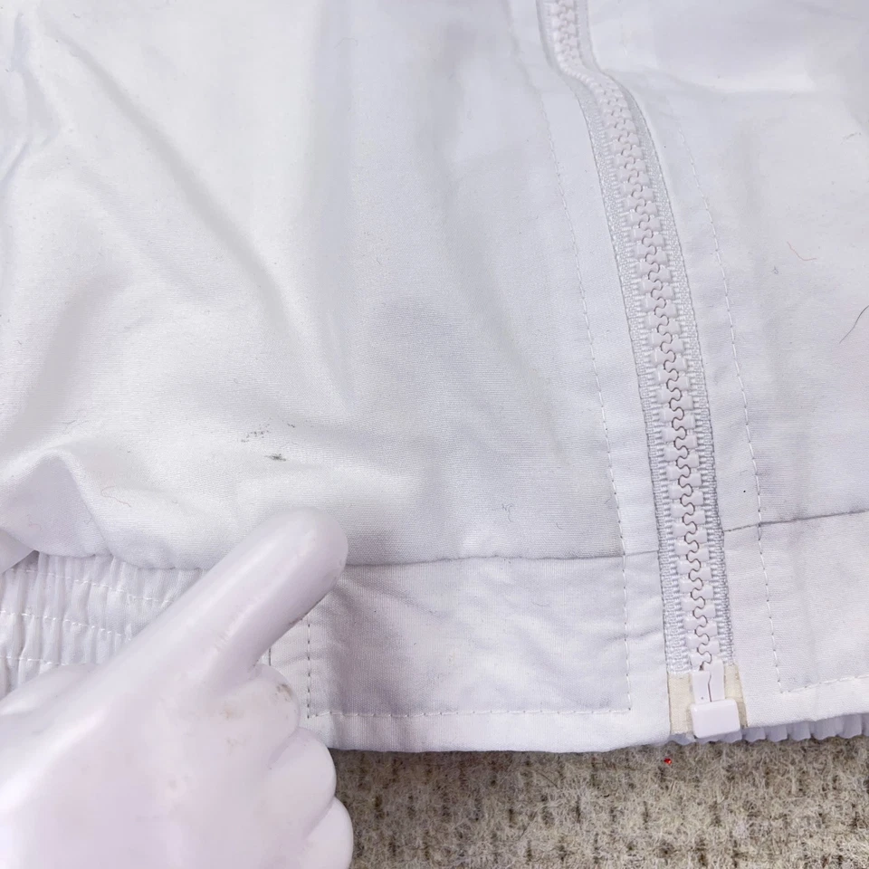 Jaqueta masculina vintage Marshall Thundering Herd XL branca verde corta-vento anos 90 Y2K * - Imagem 3 de 4